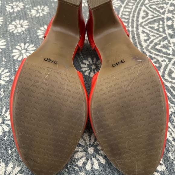 Miz Mooz Vibrant Red Wedge Shoes - Picture 6 of 6